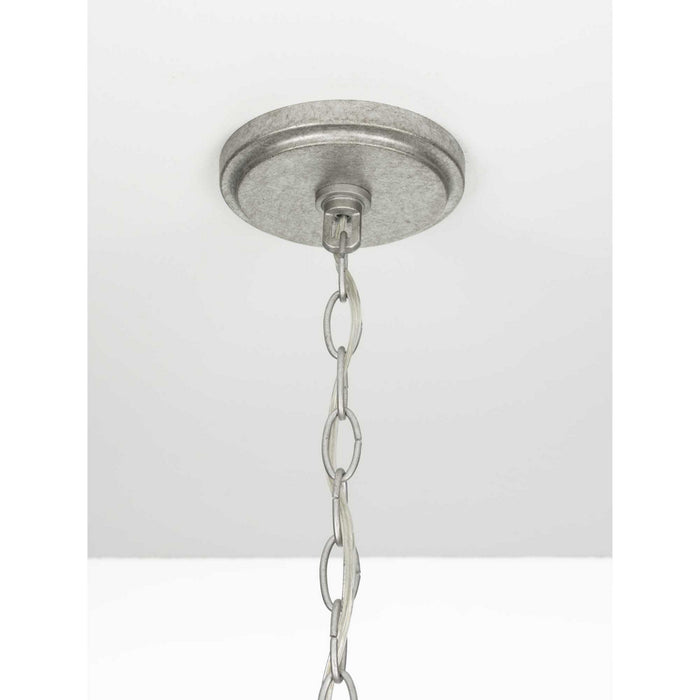 Four Light Chandelier from the Austelle collection in Galvanized finish
