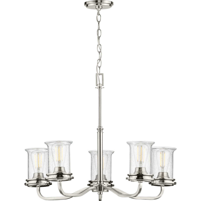 Five Light Chandelier from the Winslett collection in Brushed Nickel finish