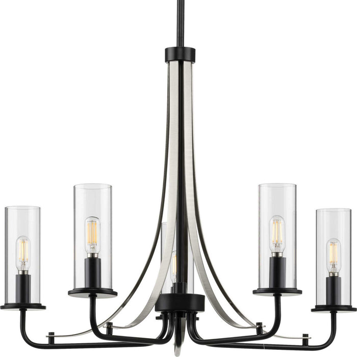 Five Light Chandelier from the Riley collection in Black finish