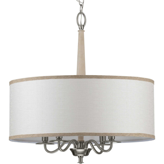 Four Light Chandelier from the Durrell collection in Brushed Nickel finish