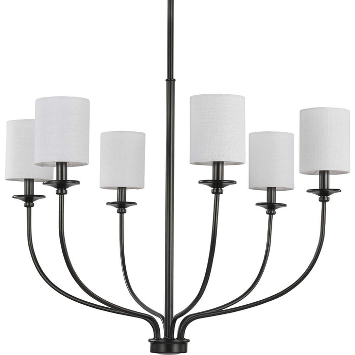 Six Light Foyer Chandelier from the Bonita collection in Black finish