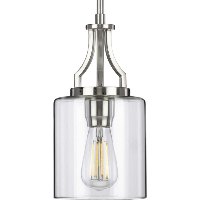 One Light Mini Pendant from the Lassiter collection in Brushed Nickel finish