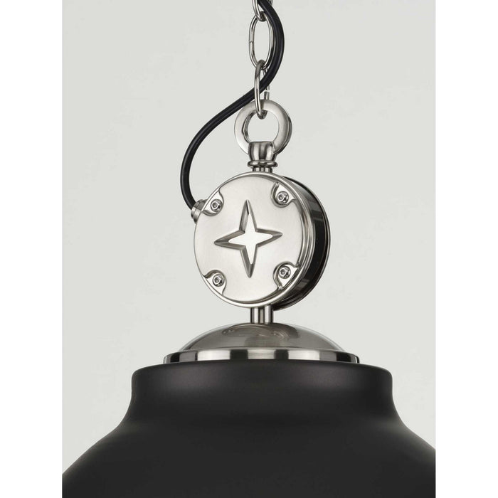 One Light Pendant from the Medal collection in Graphite finish