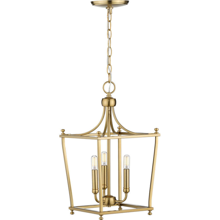 Three Light Foyer Pendant from the Parkhurst collection in Brushed Bronze finish