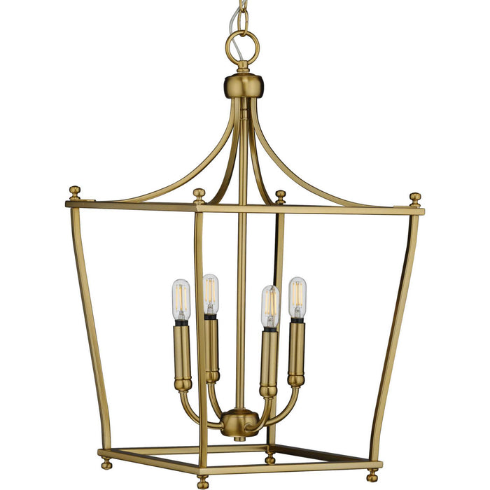 Four Light Foyer Pendant from the Parkhurst collection in Brushed Bronze finish
