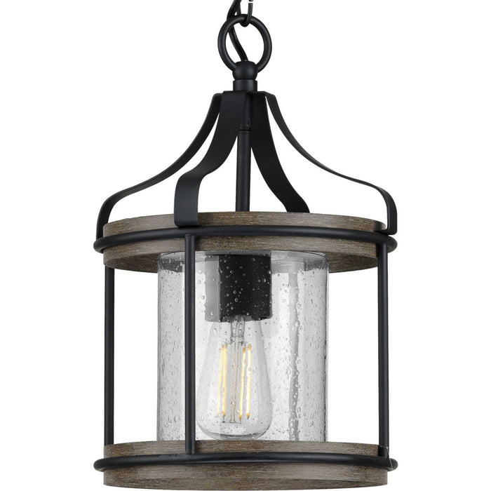 One Light Outdoor Pendant from the Brenham collection in Black finish