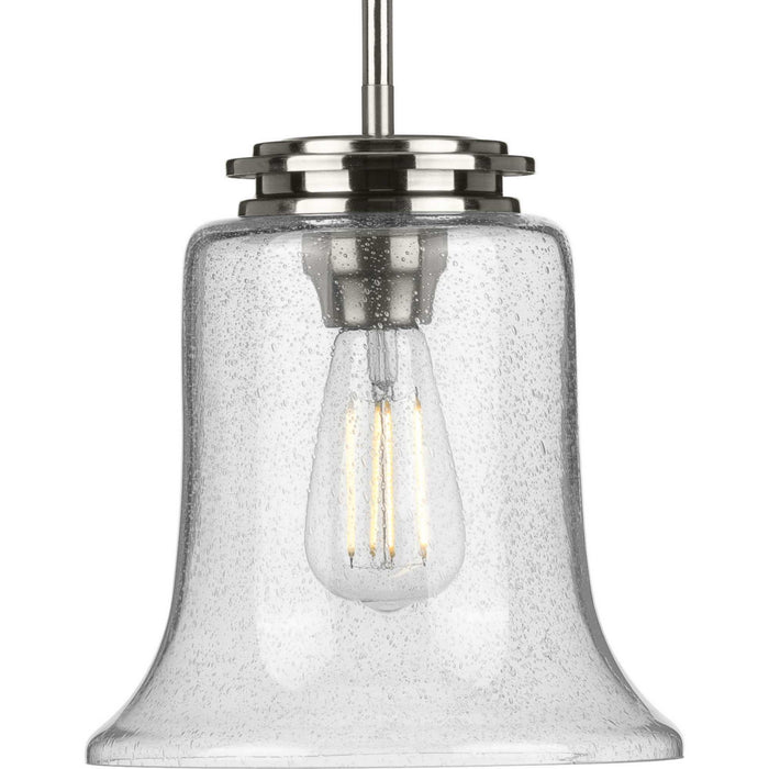 One Light Mini Pendant from the Winslett collection in Brushed Nickel finish