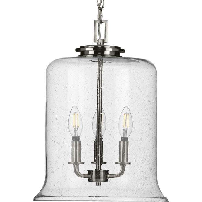 Three Light Pendant from the Winslett collection in Brushed Nickel finish