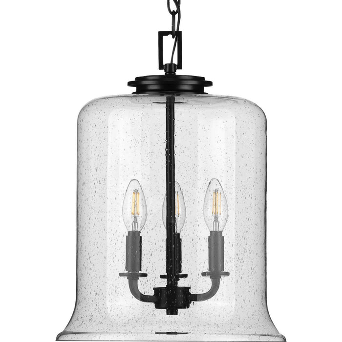 Three Light Pendant from the Winslett collection in Black finish
