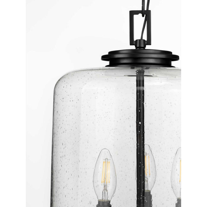 Three Light Pendant from the Winslett collection in Black finish