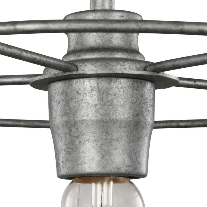 One Light Pendant from the Chambers collection in Galvanized finish
