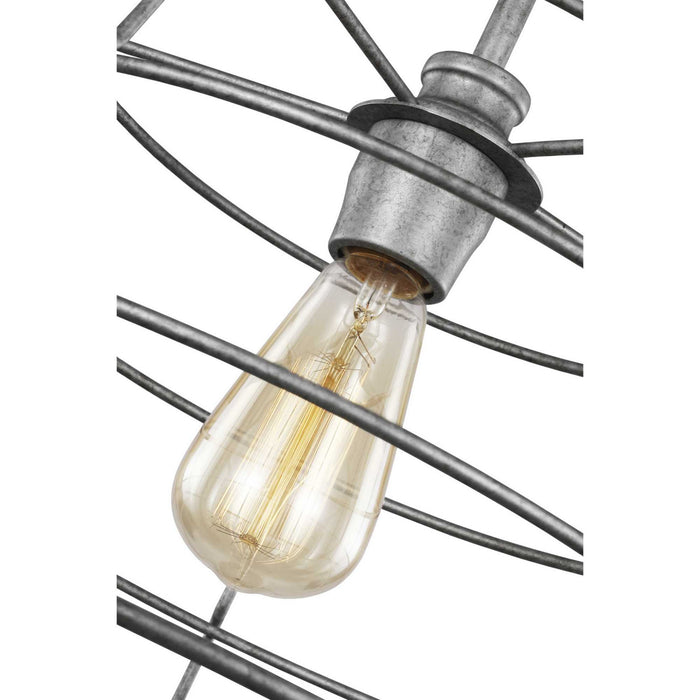 One Light Pendant from the Chambers collection in Galvanized finish