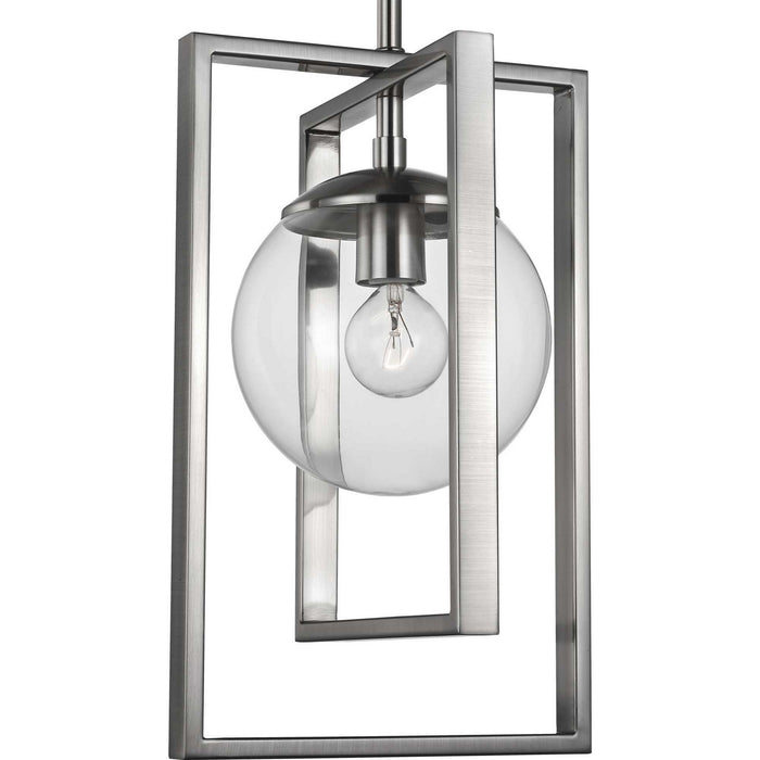 One Light Pendant from the Atwell collection in Brushed Nickel finish