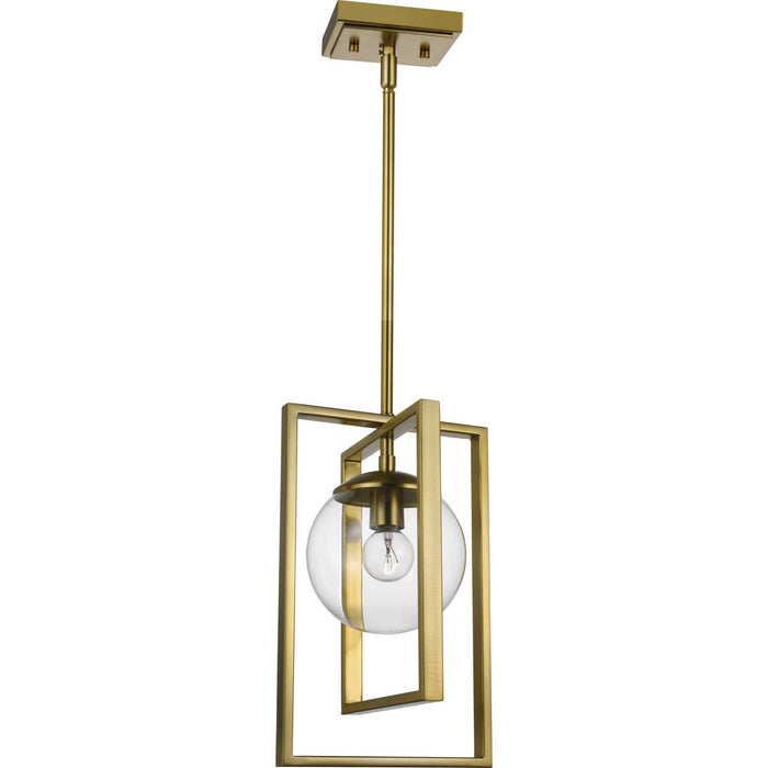 One Light Pendant from the Atwell collection in Brushed Bronze finish