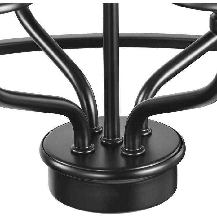 Four Light Foyer Chandelier from the Bonita collection in Black finish