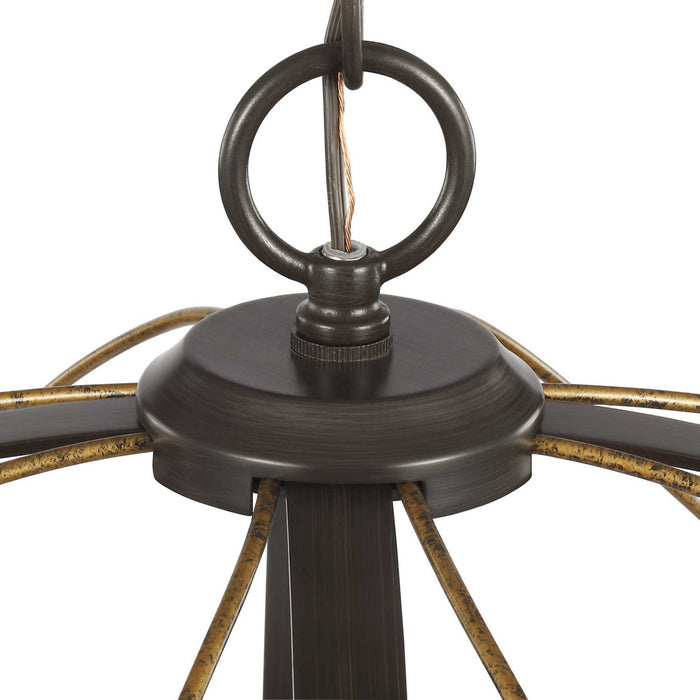 Five Light Pendant from the Brandywine collection in Antique Bronze finish