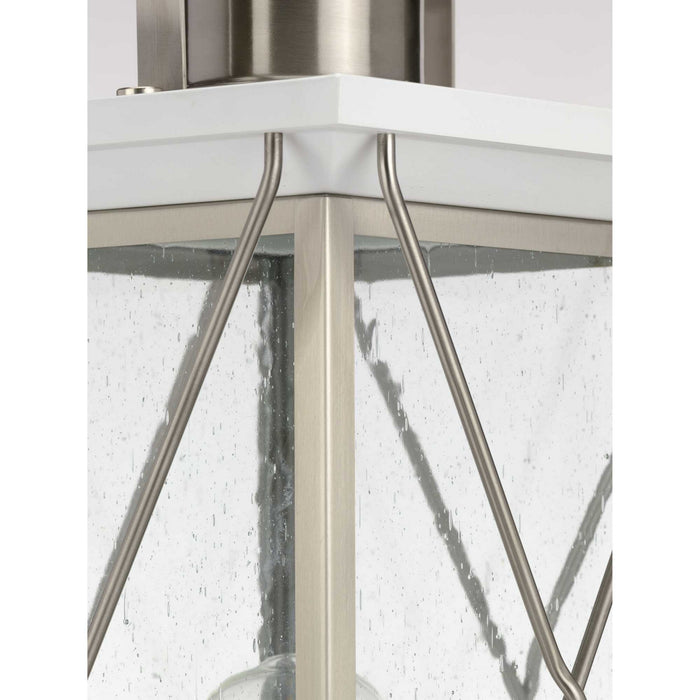 One Light Post Lantern from the Barlowe collection in Stainless Steel finish