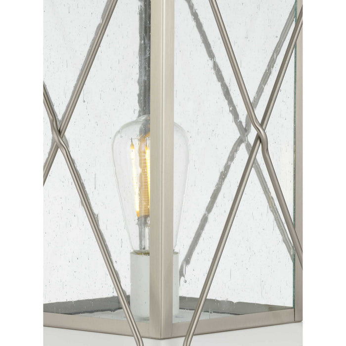 One Light Post Lantern from the Barlowe collection in Stainless Steel finish