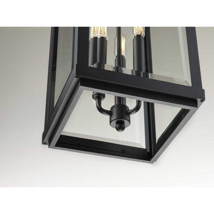 Three Light Hanging Lantern from the Gibbes Street collection in Black finish