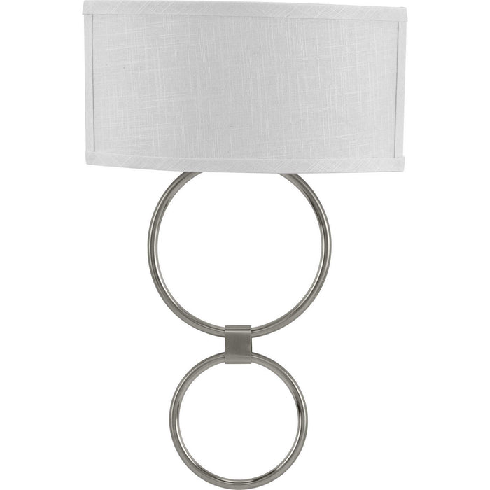 LED Wall Sconce from the LED Shaded Sconce collection in Brushed Nickel finish