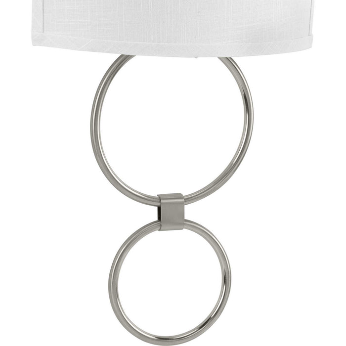 LED Wall Sconce from the LED Shaded Sconce collection in Brushed Nickel finish