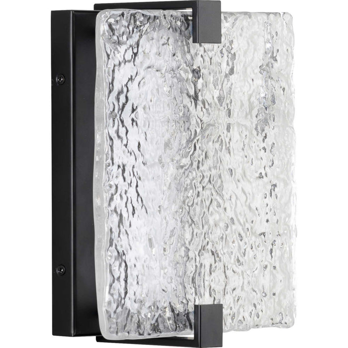 LED Wall Sconce from the LED Stone Glass Sconce collection in Black finish