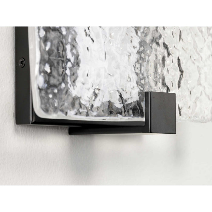 LED Wall Sconce from the LED Stone Glass Sconce collection in Black finish