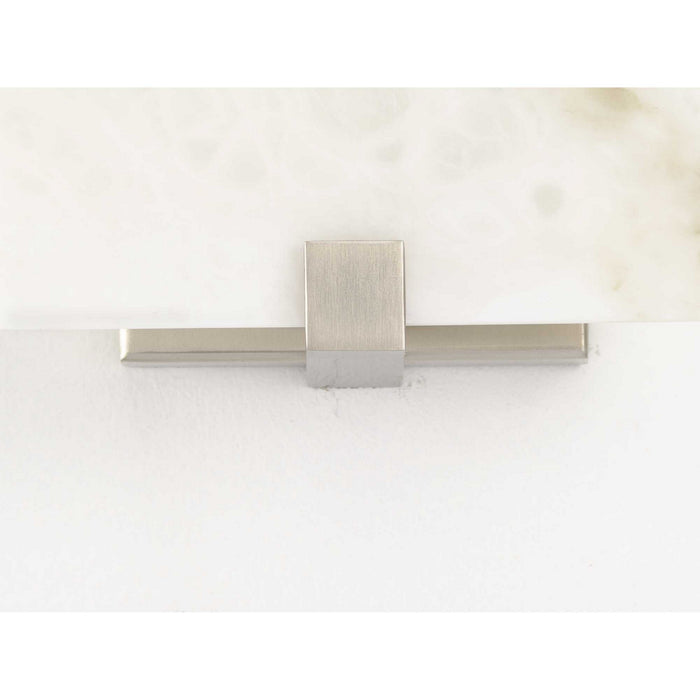 LED Wall Sconce from the LED Alabaster Stone Sconce collection in Brushed Nickel finish