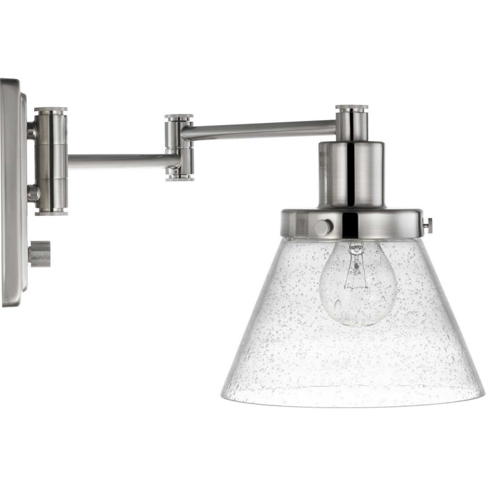 One Light Swing Arm Wall Lamp from the Hinton collection in Brushed Nickel finish