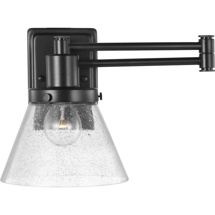 One Light Swing Arm Wall Lamp from the Hinton collection in Black finish