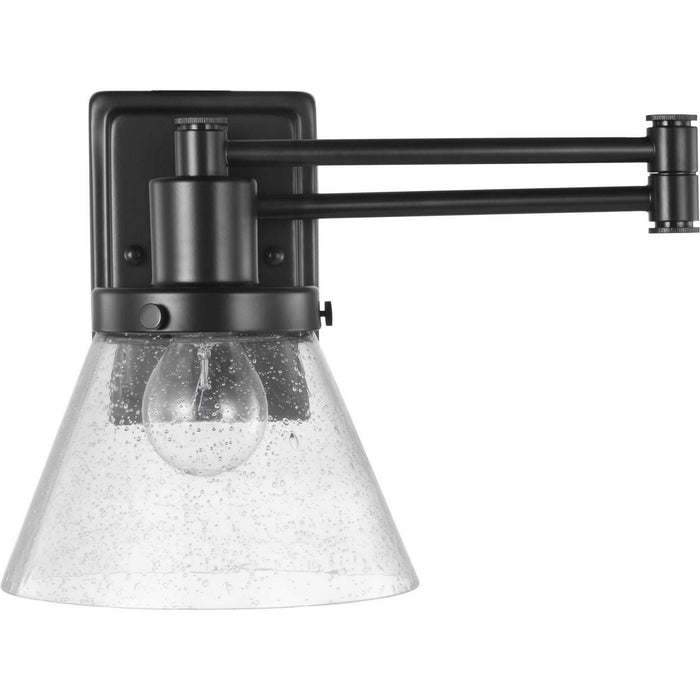 One Light Swing Arm Wall Lamp from the Hinton collection in Black finish
