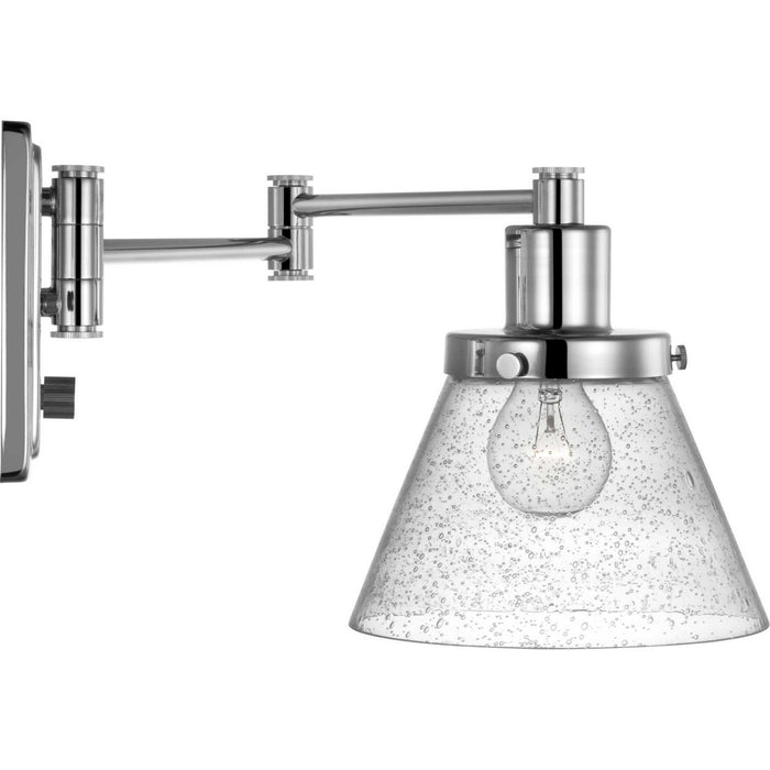 One Light Swing Arm Wall Lamp from the Hinton collection in Polished Nickel finish