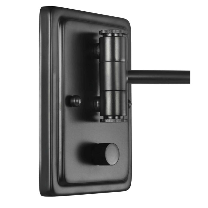 One Light Swing Arm Wall Lamp from the Hinton collection in Black finish