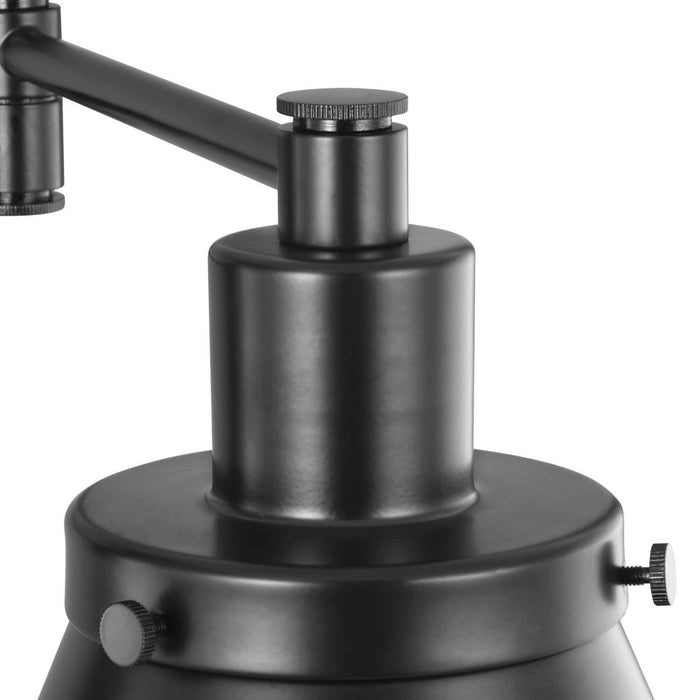 One Light Swing Arm Wall Lamp from the Hinton collection in Black finish