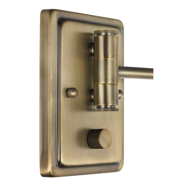 One Light Swing Arm Wall Lamp from the Hinton collection in Vintage Brass finish