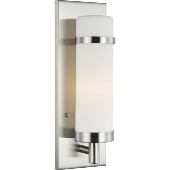 One Light Wall Sconce from the Hartwick collection in Brushed Nickel finish