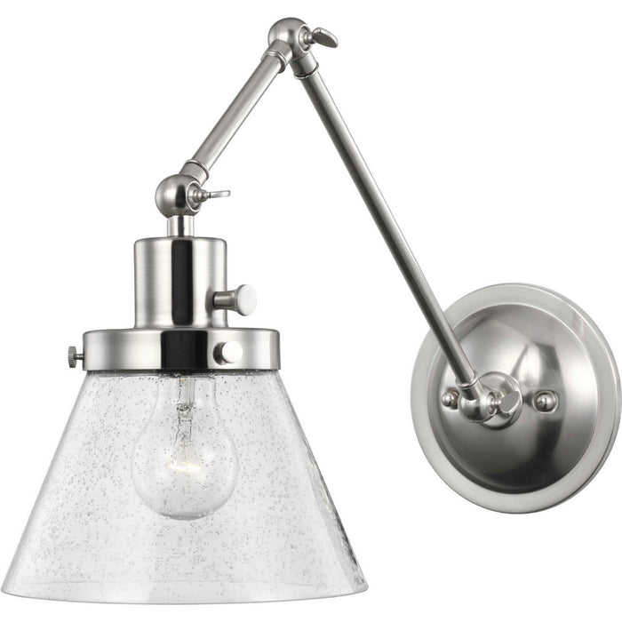 One Light Swing Arm Wall Lamp from the Hinton collection in Brushed Nickel finish
