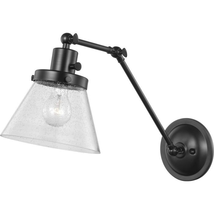 One Light Swing Arm Wall Lamp from the Hinton collection in Black finish