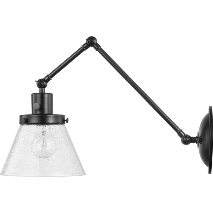 One Light Swing Arm Wall Lamp from the Hinton collection in Black finish
