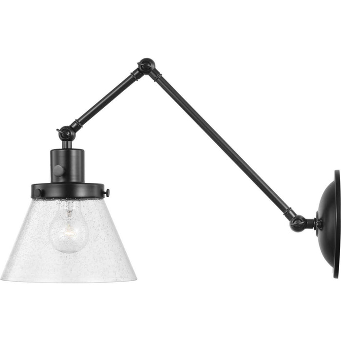 One Light Swing Arm Wall Lamp from the Hinton collection in Black finish