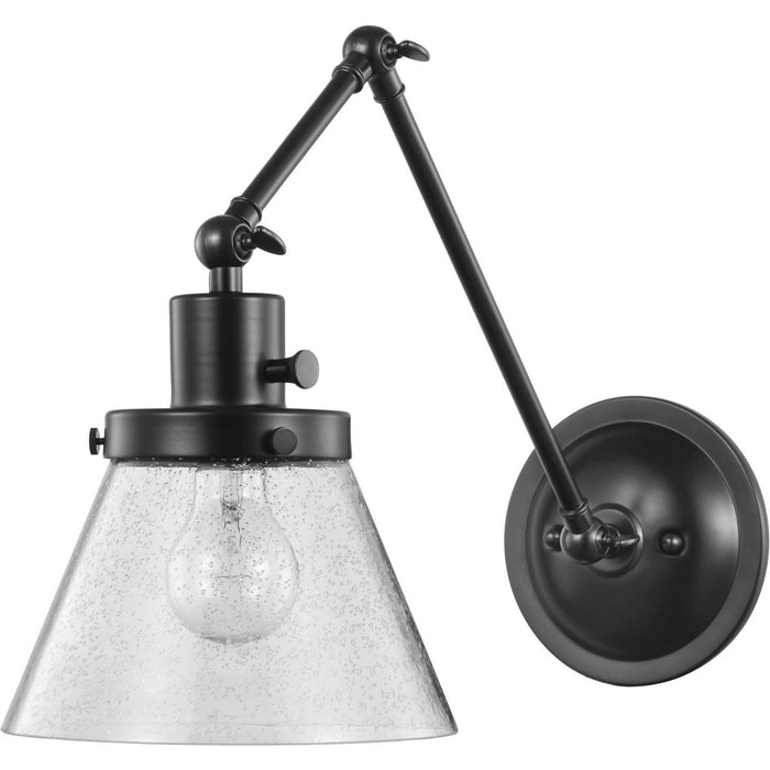 One Light Swing Arm Wall Lamp from the Hinton collection in Black finish