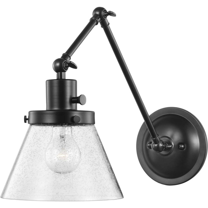 One Light Swing Arm Wall Lamp from the Hinton collection in Black finish