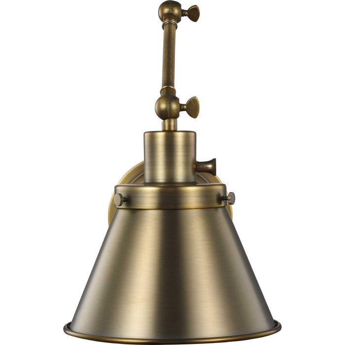 One Light Swing Arm Wall Lamp from the Hinton collection in Vintage Brass finish