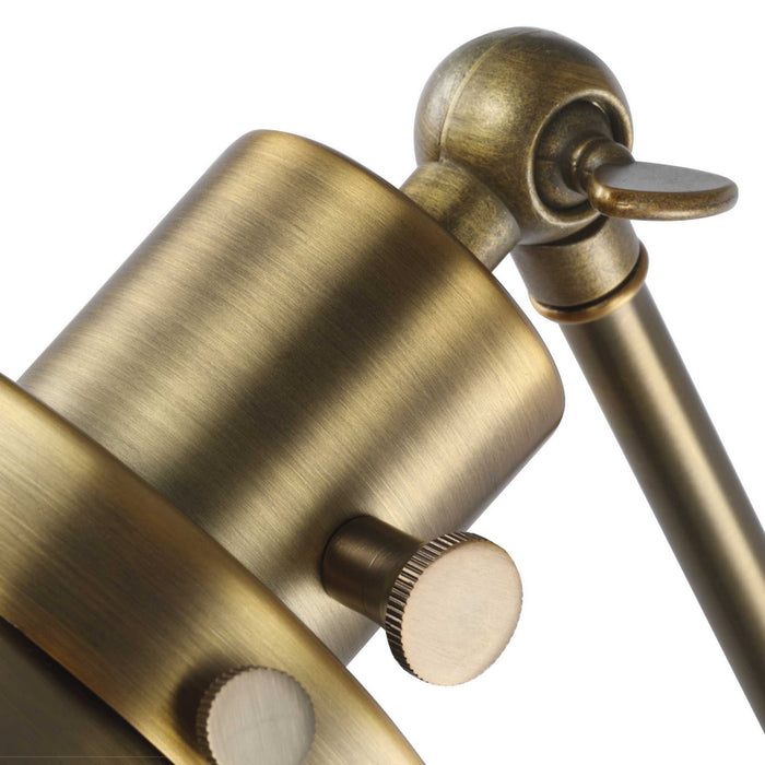 One Light Swing Arm Wall Lamp from the Hinton collection in Vintage Brass finish