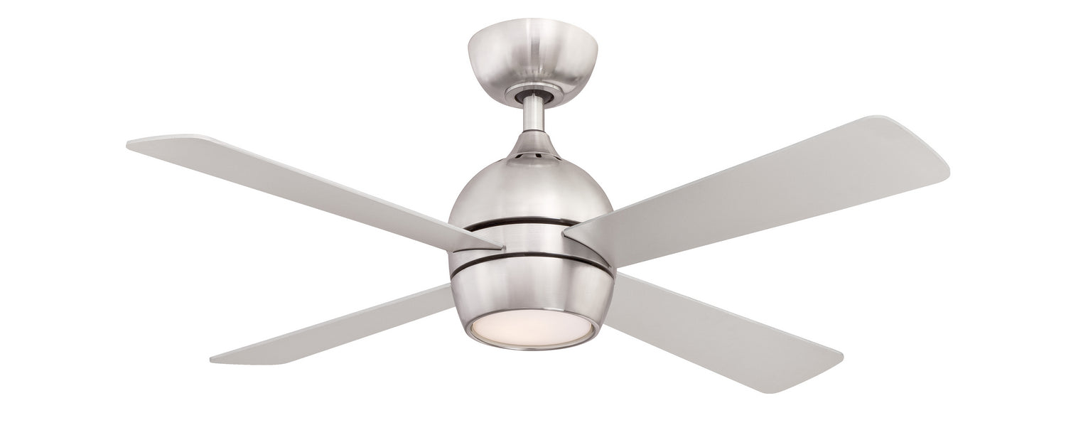 44``Ceiling Fan from the Kwad 44 collection in Brushed Nickel finish