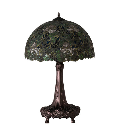 Three Light Table Lamp from the Trillium & Violet collection in Mahogany Bronze finish