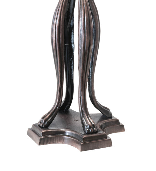 Three Light Table Lamp from the Tiffany Cherry Blossom collection in Mahogany Bronze finish
