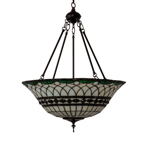 Three Light Pendant from the Tiffany Roman collection in Mahogany Bronze finish