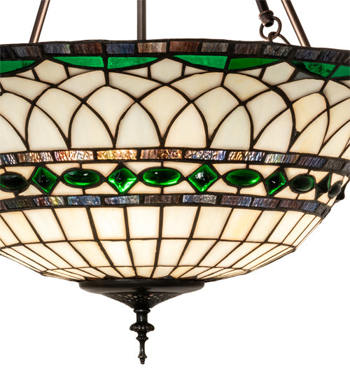 Three Light Pendant from the Tiffany Roman collection in Mahogany Bronze finish