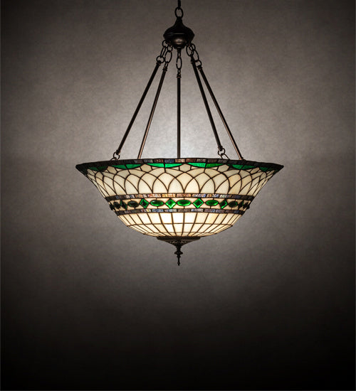 Three Light Pendant from the Tiffany Roman collection in Mahogany Bronze finish